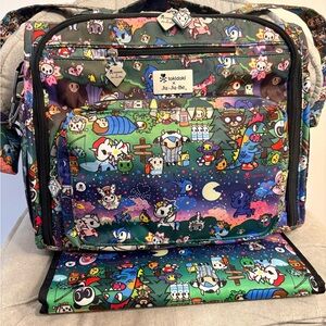 JuJuBe × tokidoki Camp Toki Be Prepared Diaper Bag | EUC | Changing Pad Included